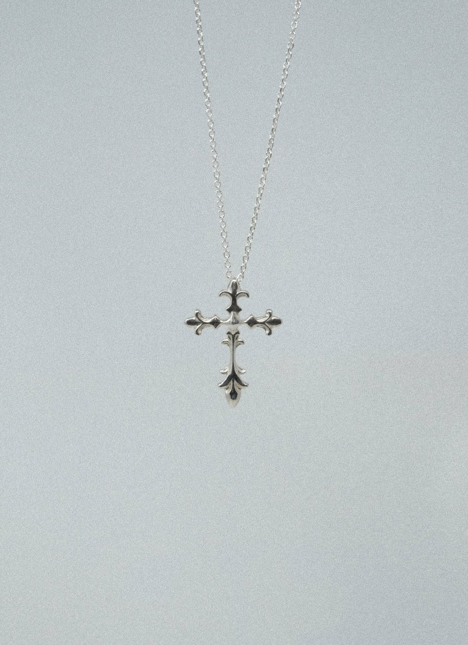 Handmade Mini Fleur Cross Pendant in Solid 925 Sterling Silver 