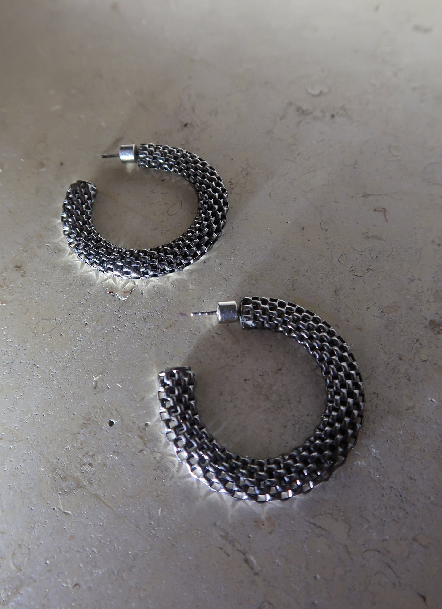 Textured Large Hoops - LETRA